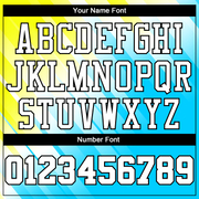 Custom Neon Green White-Light Blue Round Neck Sublimation Basketball Suit Jersey