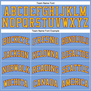 Custom Light Blue Gold-Purple Authentic Throwback Basketball Jersey