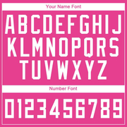 Custom Pink White Round Neck Suit Basketball Jersey