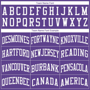 Custom Purple White Round Neck Suit Basketball Jersey