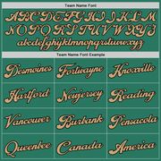 Custom Kelly Green Old Gold-Black Authentic Throwback Basketball Jersey