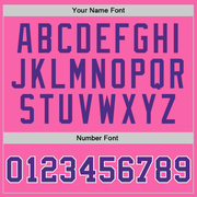 Custom Pink Purple-White Authentic Throwback Basketball Jersey