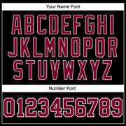 Custom Black White Pinstripe Maroon-White Authentic Basketball Jersey