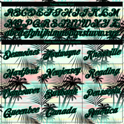 Custom Black Black-Kelly Green 3D Pattern Tropical Hawaii Palm Leaves Authentic Basketball Jersey