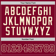 Custom Maroon Maroon-Cream Authentic Throwback Basketball Jersey