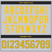 Custom Gray Gold-Black Authentic Throwback Basketball Jersey