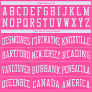 Custom Pink White Round Neck Basketball Jersey