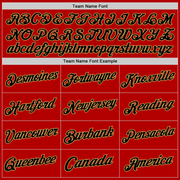 Custom Red Black-Old Gold Authentic Throwback Basketball Jersey