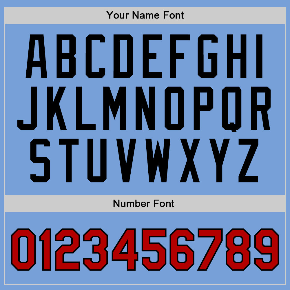 Custom Light Blue Red-Black Authentic Throwback Basketball Jersey