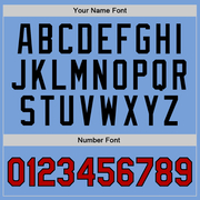 Custom Light Blue Red-Black Authentic Throwback Basketball Jersey