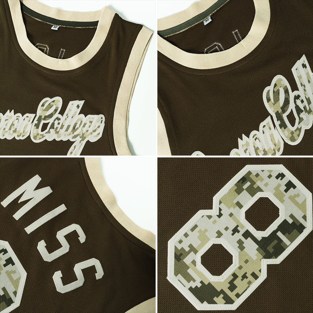 Custom Olive White-Red Authentic Throwback Salute To Service Basketball Jersey