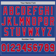 Custom Royal Red-White Authentic Throwback Basketball Jersey