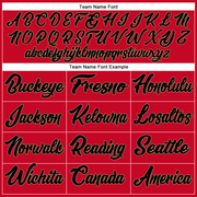 Custom Red Black-Old Gold Authentic Throwback Basketball Jersey