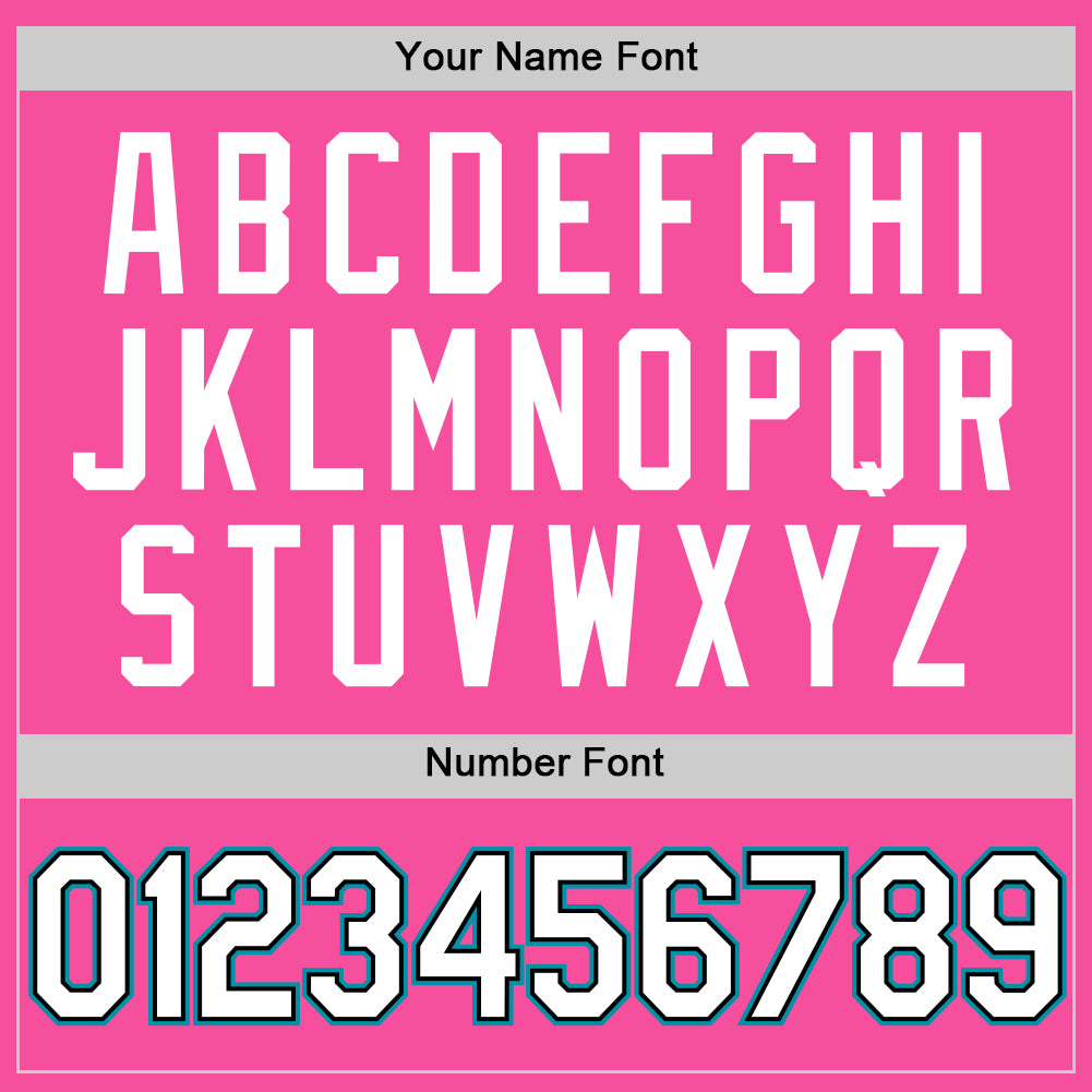 Custom Pink Black-Teal Authentic Throwback Basketball Jersey