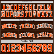 Custom Brown Orange-White Reversible Double Side Basketball Jersey