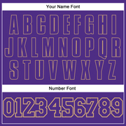 Custom Purple Purple-Old Gold Authentic Throwback Basketball Jersey