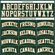 Custom Hunter Green White Old Gold-Black Authentic Throwback Basketball Jersey