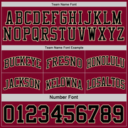 Custom Reversible Maroon Black-Cream Double Side Basketball Jersey