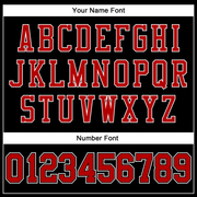 Custom Black Red Pinstripe White Authentic Basketball Jersey