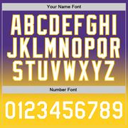 Custom Purple White-Gold Authentic Fade Fashion Basketball Jersey