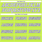 Custom Neon Green White-Navy Authentic Throwback Basketball Jersey