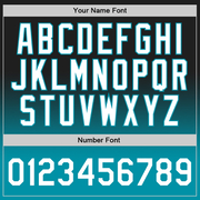 Custom Black White-Teal Authentic Fade Fashion Basketball Jersey