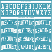 Custom Teal White Round Neck Suit Basketball Jersey