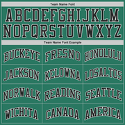 Custom Kelly Green Black-White Authentic Throwback Basketball Jersey