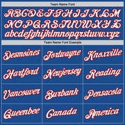 Custom Blue White-Red Authentic Throwback Basketball Jersey