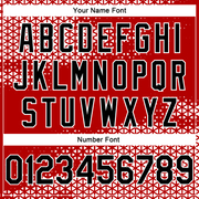 Custom Red Black-White Triangle Shapes Authentic City Edition Basketball Jersey