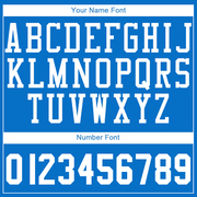 Custom Blue White Round Neck Suit Basketball Jersey