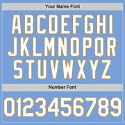 Custom Light Blue White-Old Gold Authentic Throwback Basketball Jersey