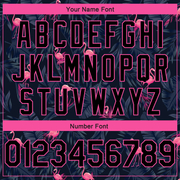 Custom Black Pink-Light Blue 3D Pattern Design Flamingo Authentic Basketball Jersey