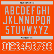 Custom Orange White-Gray Authentic Throwback Basketball Jersey