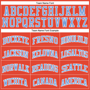 Custom Orange Light Blue-White Authentic Throwback Basketball Jersey