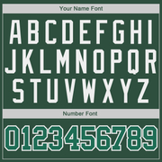 Custom Hunter Green Kelly Green-White Authentic Throwback Basketball Jersey