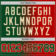 Custom Green Red-Cream Authentic Gradient Fashion Basketball Jersey