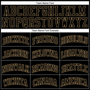 Custom Black Old Gold Pinstripe Black-Old Gold Authentic Basketball Jersey