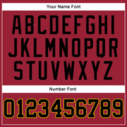 Custom Maroon Black-Gold Authentic Throwback Basketball Jersey