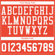 Custom Orange White Round Neck Basketball Jersey