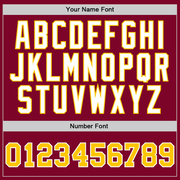 Custom Maroon Gold-White Authentic Throwback Basketball Jersey