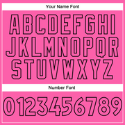 Custom Pink Pink-Black Authentic Throwback Basketball Jersey