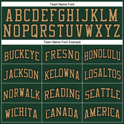 Custom Hunter Green Old Gold-Black Authentic Throwback Basketball Jersey