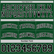 Custom Reversible Black Green-White Double Side Basketball Jersey