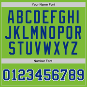 Custom Neon Green Royal-White Authentic Basketball Jersey