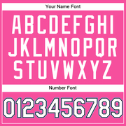 Custom Pink White Black-Light Blue Authentic Throwback Basketball Jersey