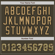 Custom Olive Camo-Old Gold Authentic Throwback Salute To Service  Basketball Jersey