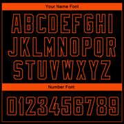 Custom Black Orange Side Panel Abstract Lines Authentic City Edition Basketball Jersey