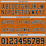 Custom Reversible Black Texas Orange-White Double Side Basketball Jersey