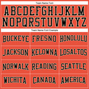 Custom Orange Black-Cream Authentic Throwback Basketball Jersey